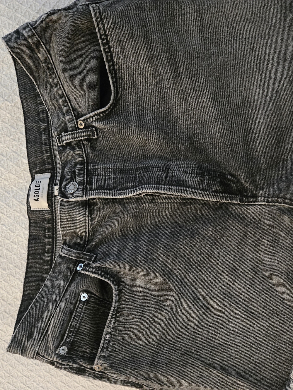 Agolde Grey Wash Dee Shorts